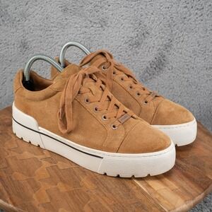 J/Slides NYC Eve Sneakers Street-Chic Low Profile Leather Suede‎ Lace Up Size 8